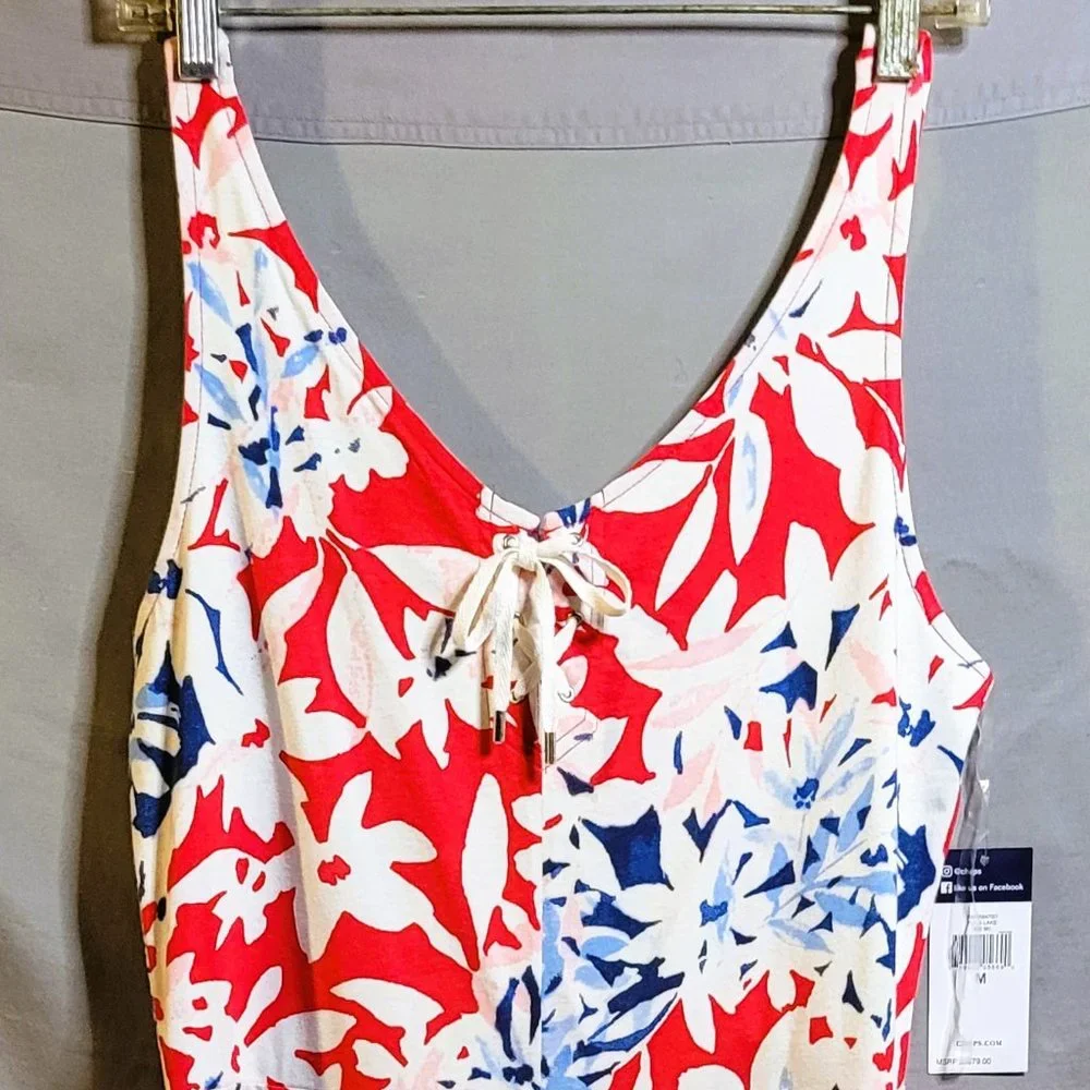 NWT Chaps Long Sleeveless Summer Dress Size Medium - Picture 1 of 7